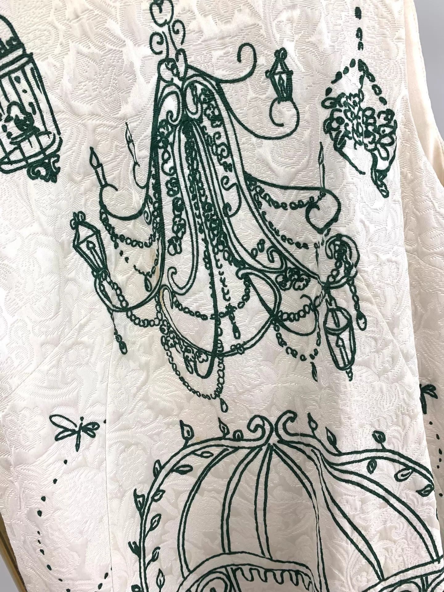 Dolce & Gabbana DG White Embossed Print Sleeveless Dress 40 New Size S / US 4 / IT 40 - 2 Thumbnail