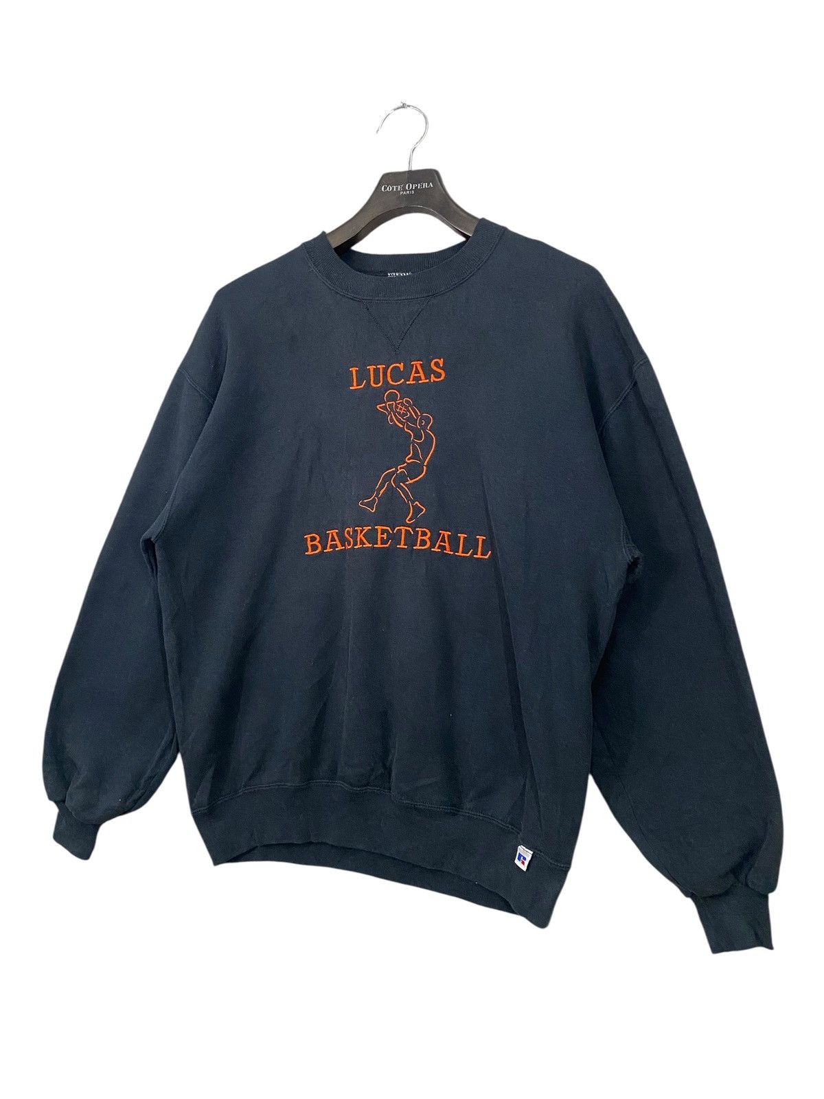Russell Athletic Vintage 90s lucas basketball sweatshirt crewneck pullover Size US L / EU 52-54 / 3 - 3 Thumbnail