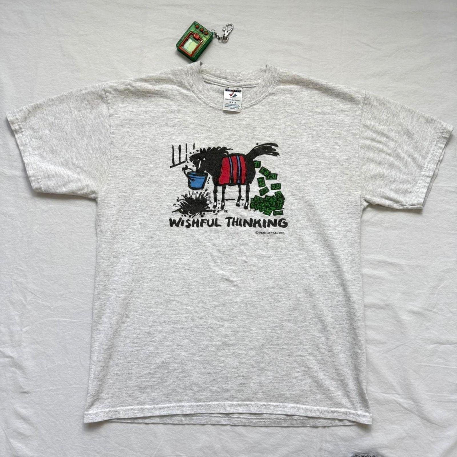 Other Vintage Y2K Horse Money Humor T-Shirt - M Size US M / EU 48-50 / 2 - 2 Thumbnail