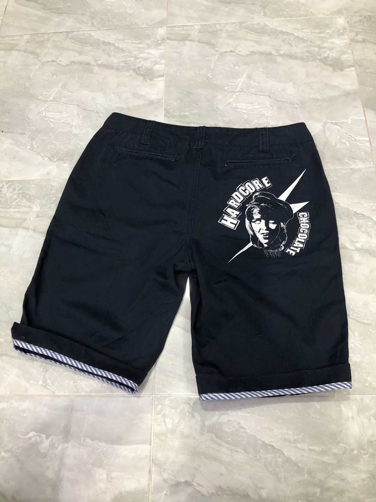 Japanese Brand Hardcore Chocolate Graphic Shorts –Japan Street Cult Classic Size US 30 / EU 46 - 9 Thumbnail