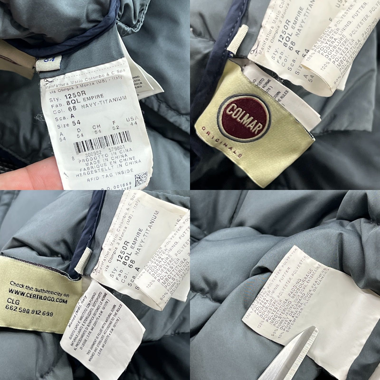 Colmar COLMAR 1250R Mens Down Jacket Size 54 Navy Titanium Blue Colmar Jacket Puffer Hooded Regular Men XS? Size US L / EU 52-54 / 3 - 9 Thumbnail