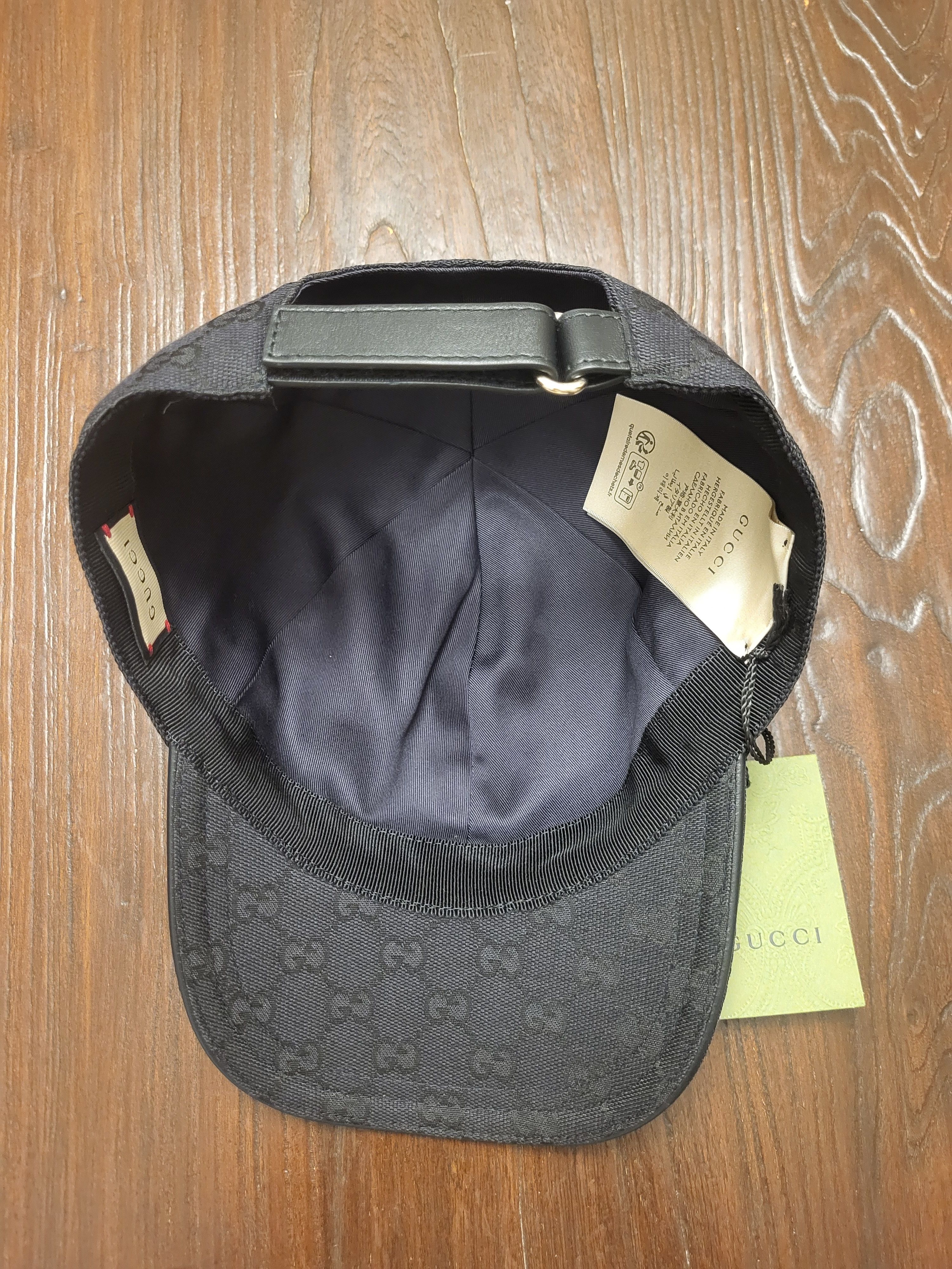 Gucci Black Canvas Baseball Cap M Size ONE SIZE - 3 Thumbnail