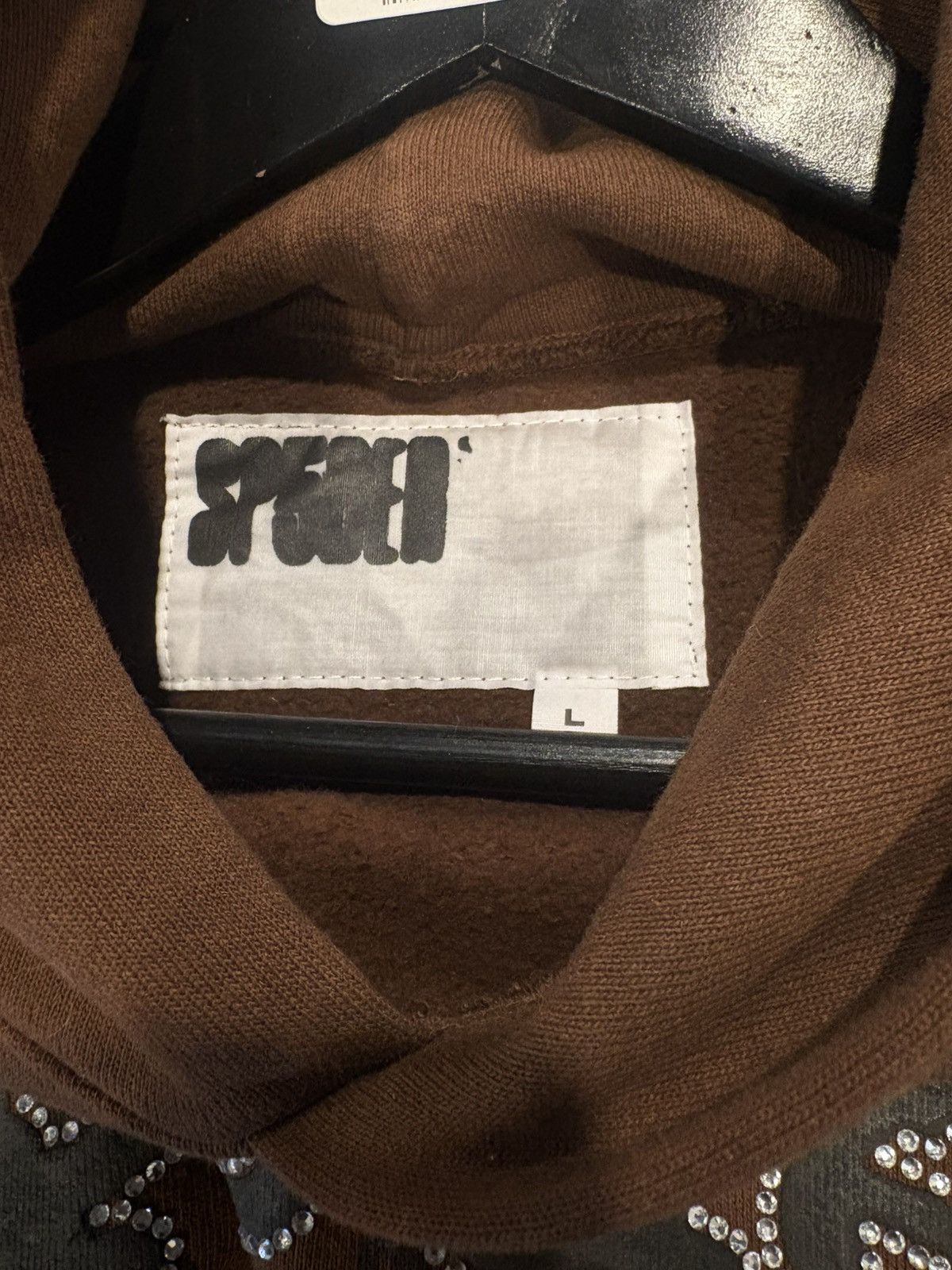 Sp5der Sp5der Hoodie Brown Rhinestone Size US L / EU 52-54 / 3 - 3 Thumbnail