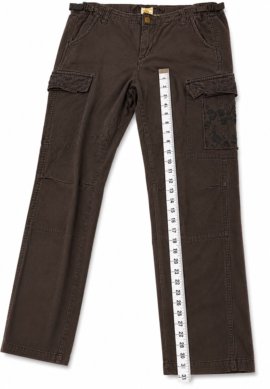 Other Da-Nang Embroidered Cargo Pants | Y2K Military Boho Style Size 28" / US 6 / IT 42 - 3 Thumbnail