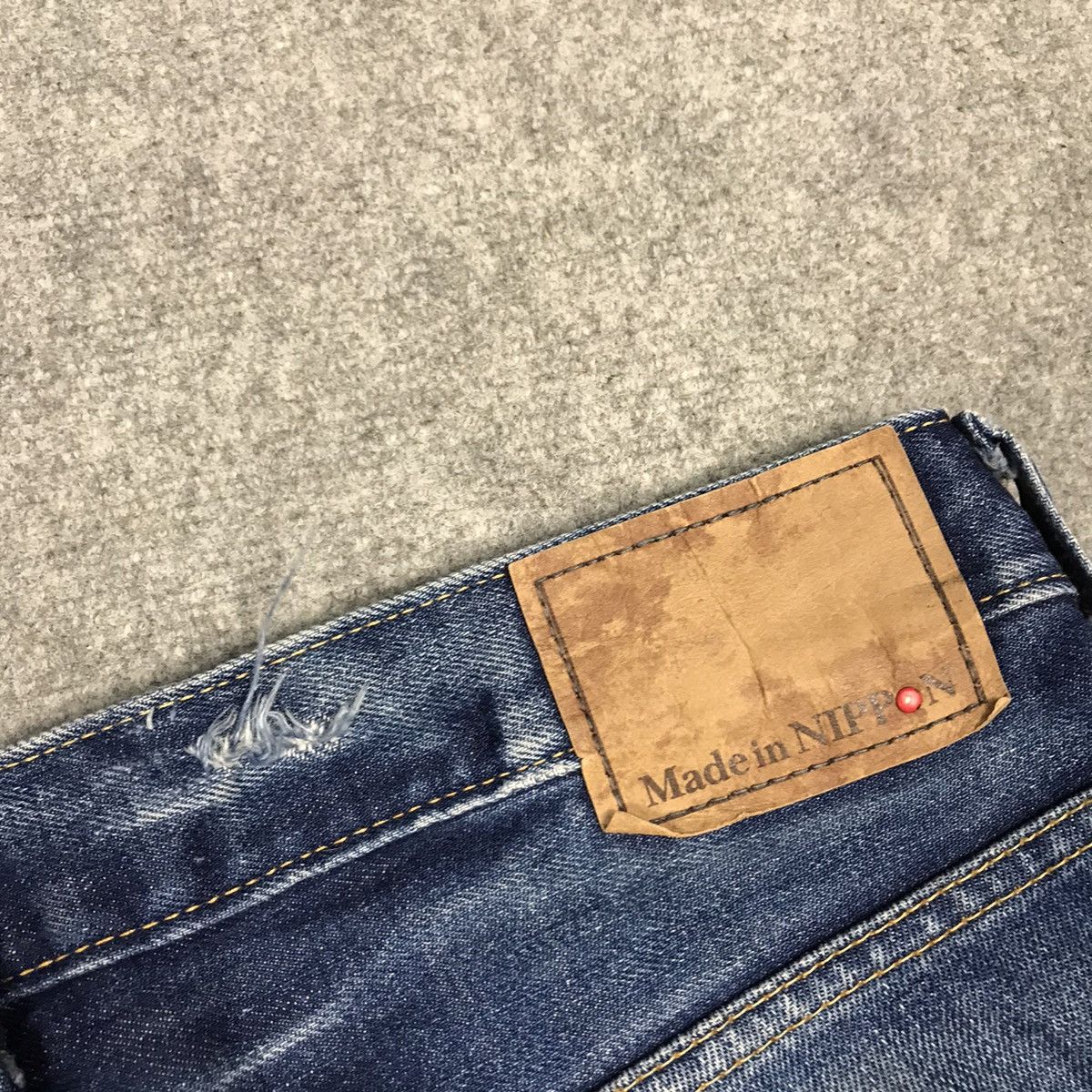 Japanese Brand DISTRESSED DENIM BACK NUMBER JAPAN JEANS PANTS Size US 31 - 15 Thumbnail