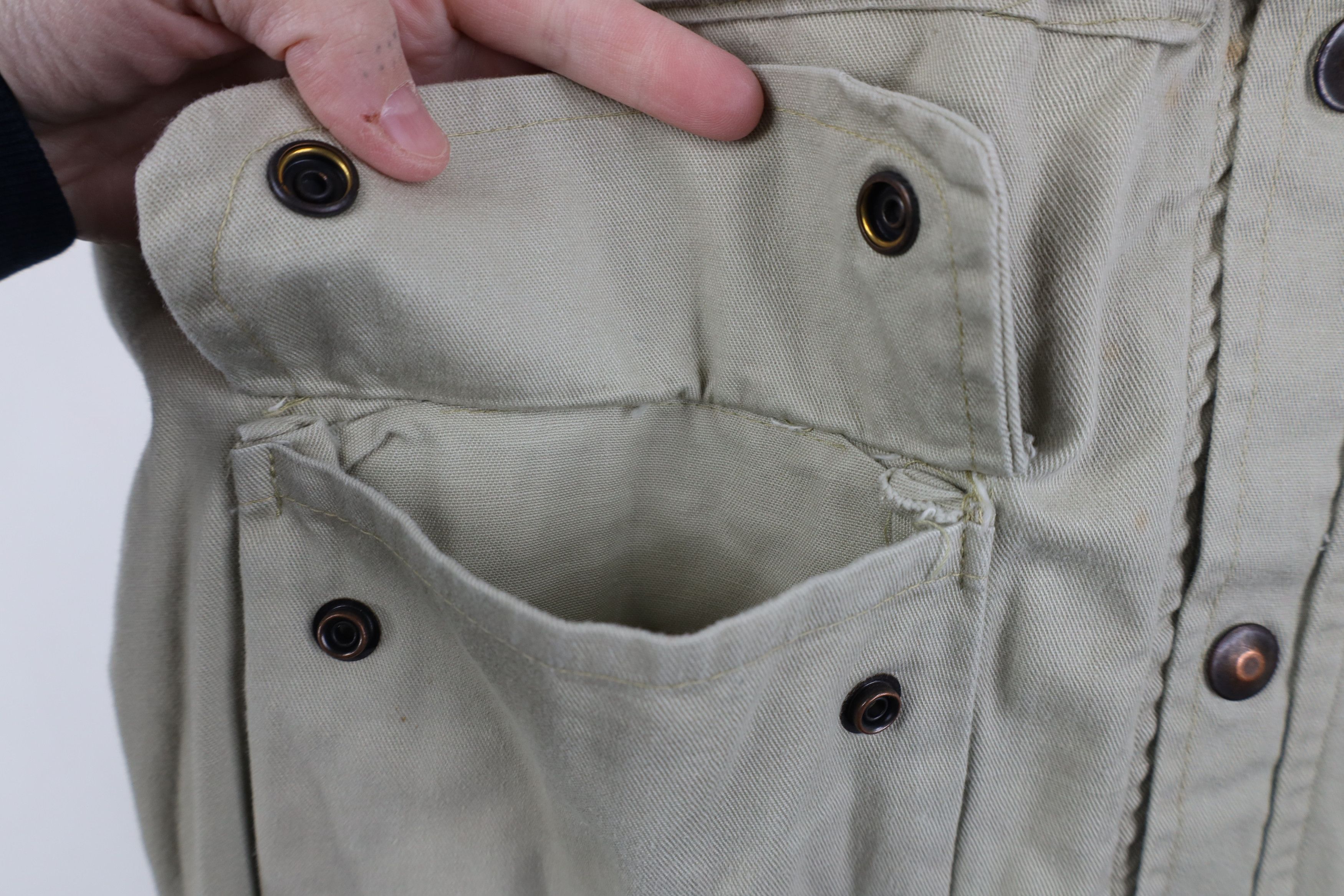 Vintage Vtg 70s 80s Streetwear Side Buckle Canvas Vest Jacket Size L / US 10 / IT 46 - 8 Thumbnail