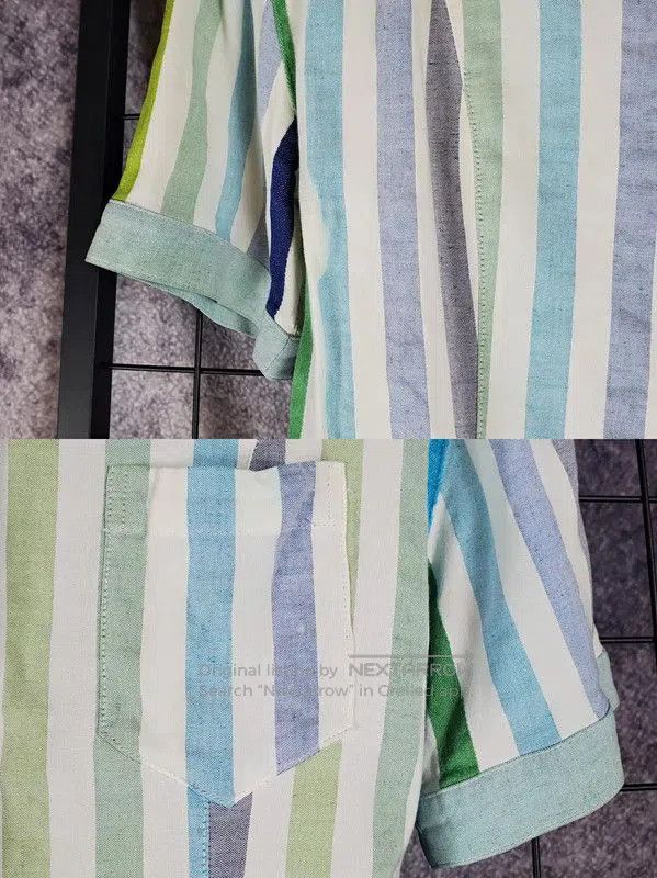 Dior Dior Summer Blue Striped Short Sleeve Top . Size L / US 10 / IT 46 - 4 Thumbnail