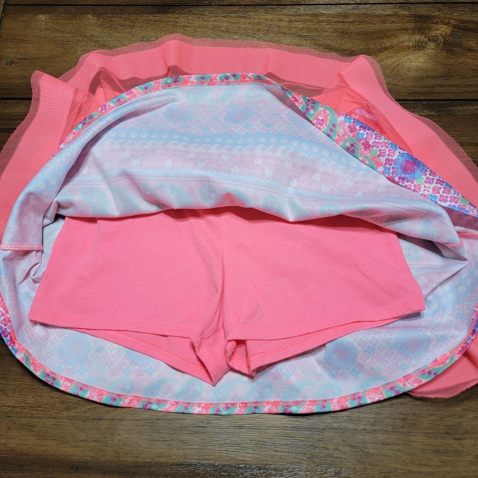 Faded Glory Faded Glory Girls Multi Pattern Skorts w/ Tule - XL (14-16) Size 26" / US 2 / IT 38 - 3 Thumbnail