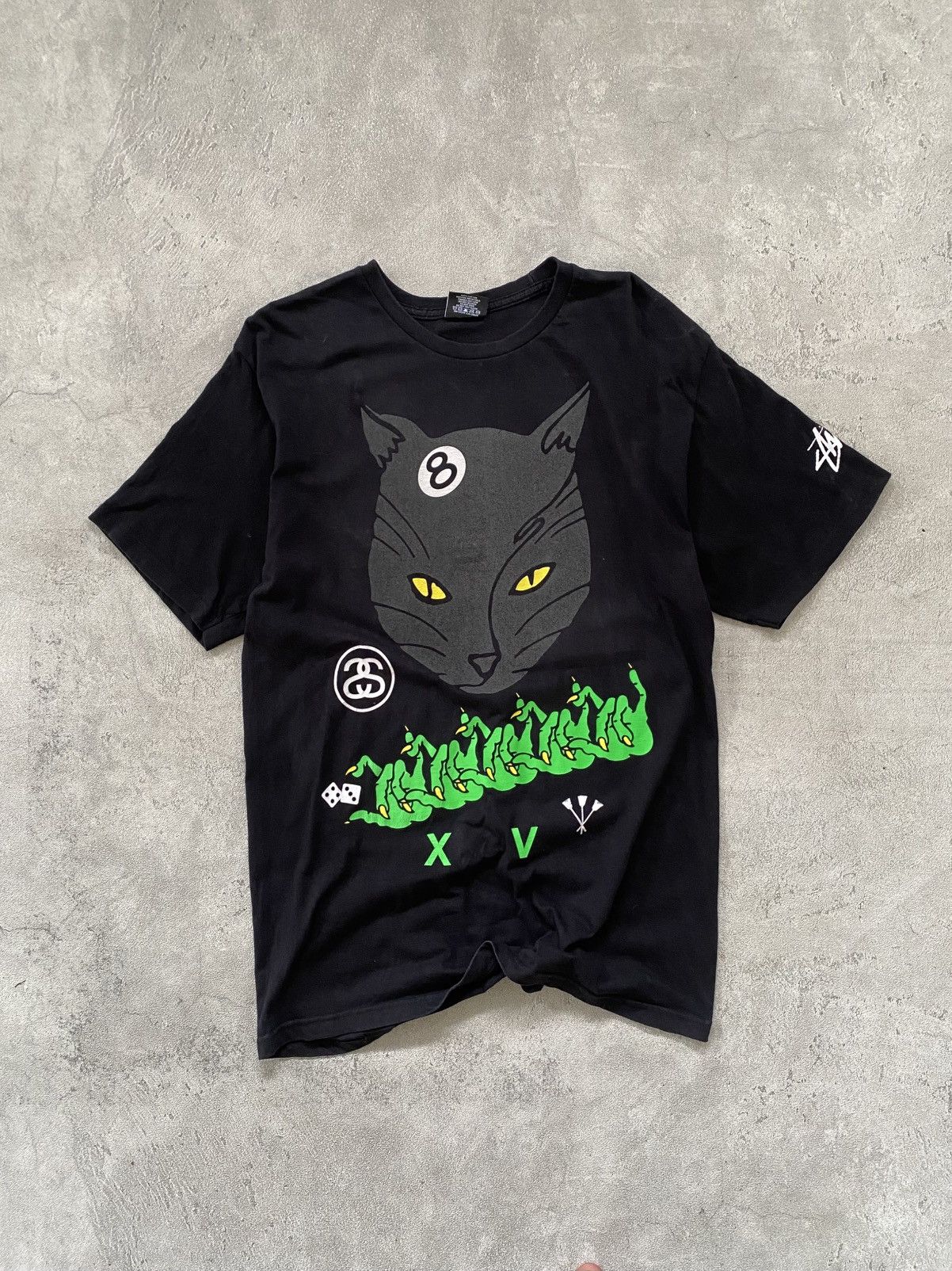 Stussy stussy cat eyes tee / gambling cat Size US M / EU 48-50 / 2 - 1 Thumbnail