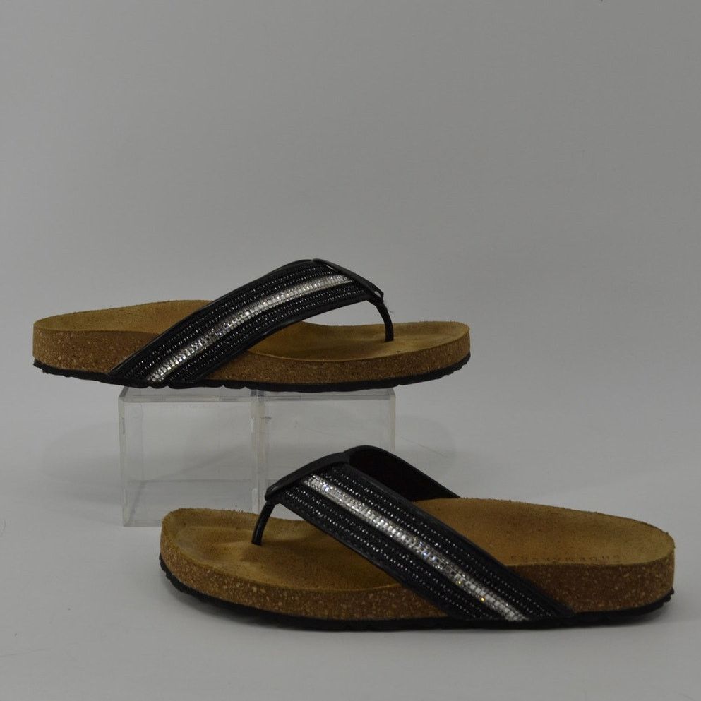 Other Italian Shoemaker Nessa Women Sz 9 Sandals Thong Rhinestones Size US 9 / IT 39 - 11 Thumbnail