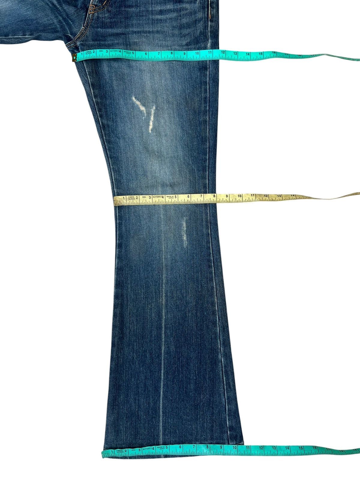 Morgan Homme Morgan Homme Japan Flap Pocket Distress Denim Flare Jeans Size US 31 - 3 Thumbnail