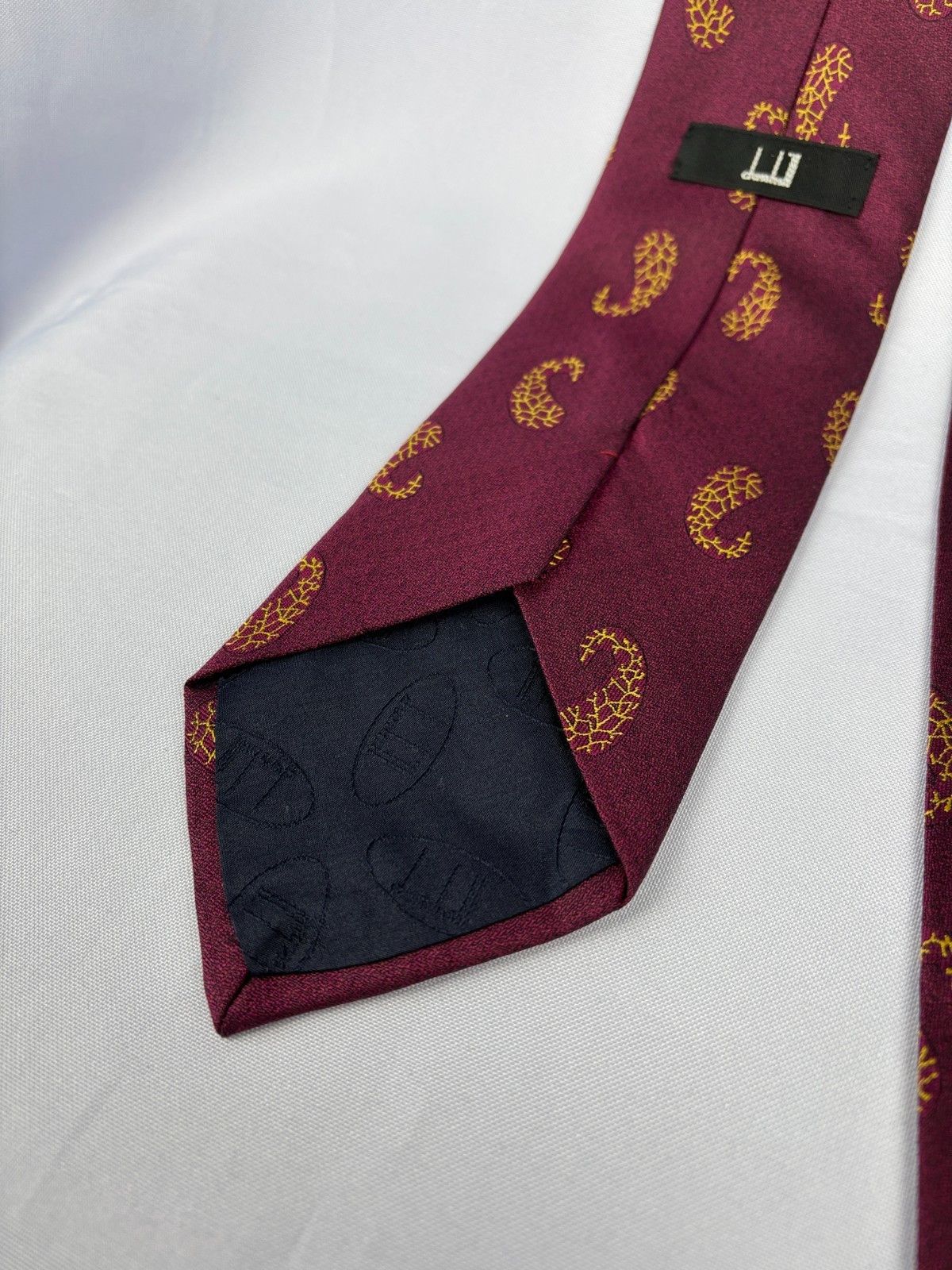 Alfred Dunhill Vintage Dunhill Paisley Silk Tie Made in UK Size ONE SIZE - 5 Thumbnail