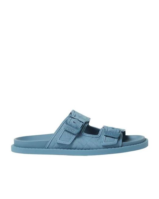 Fendi o1s1wg110226 Fendi Feel Sandals in Light Blue Size US 12 / EU 45 - 1 Thumbnail