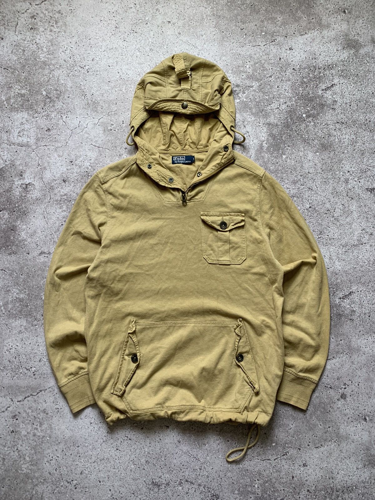 Polo Ralph Lauren Vintage Polo Ralph Lauren military Pocket hoodie 90’s Size US S / EU 44-46 / 1 - 1 Thumbnail