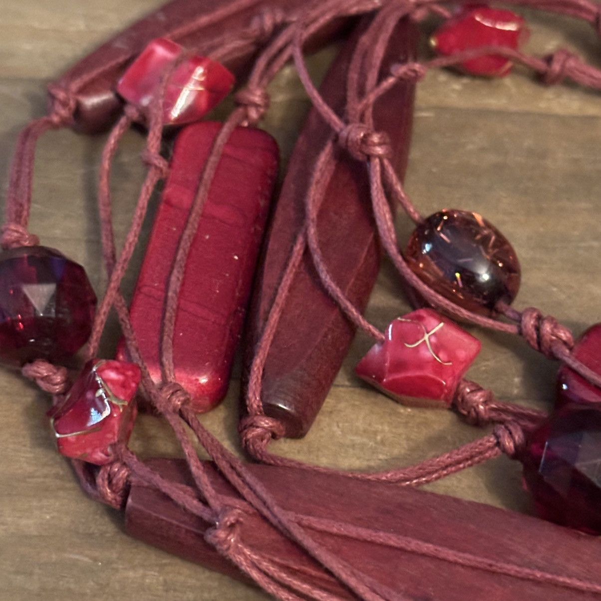 Other Isis long multi strand chunky station bead cord necklace Size ONE SIZE - 3 Thumbnail