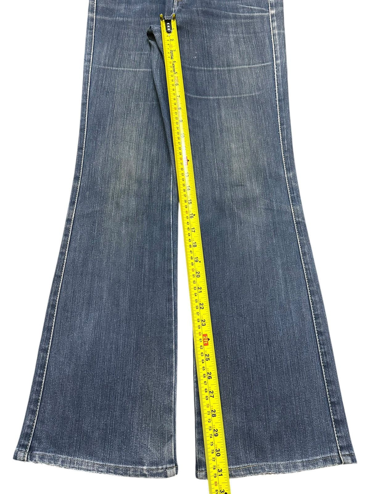 Japanese Brand Vintage Japanese Brand Blue Faded Wash Whiskers Bootcut Jean Size US 28 / EU 44 - 11 Thumbnail