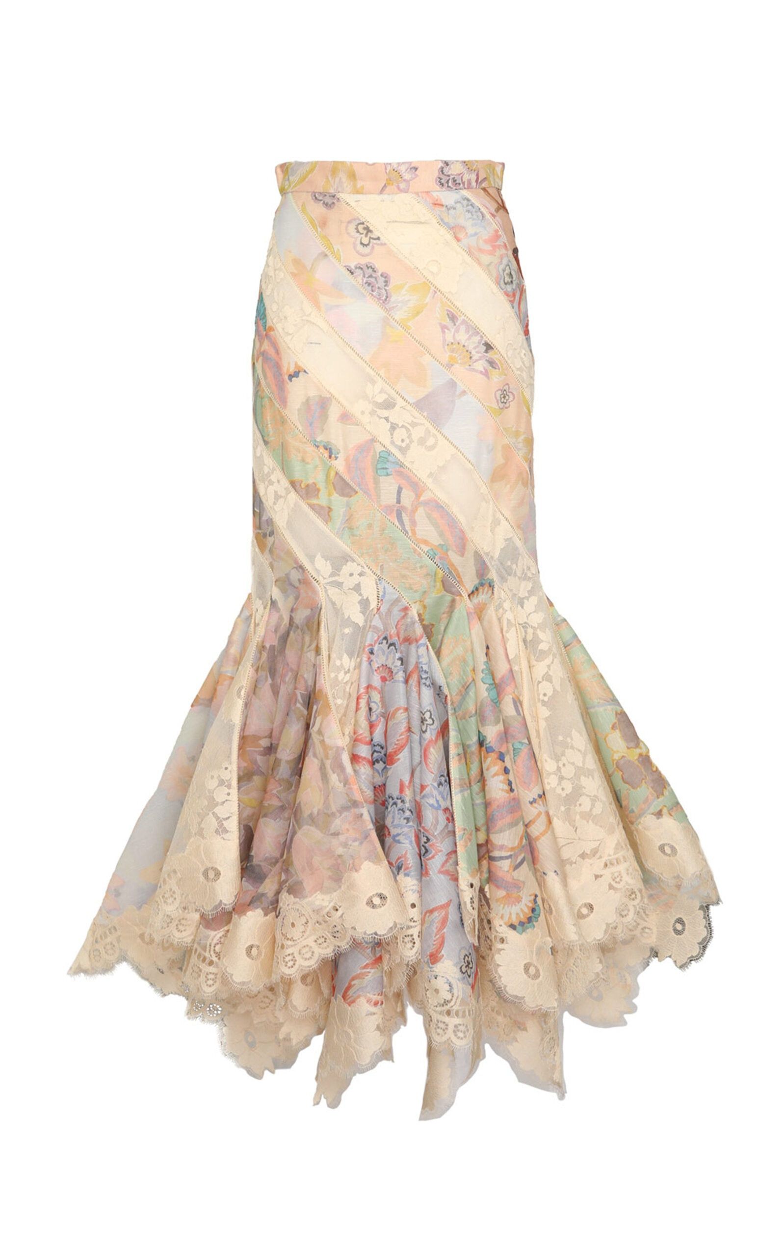oc11z0925 Eden Spliced Maxi Skirt in Mulitcolor