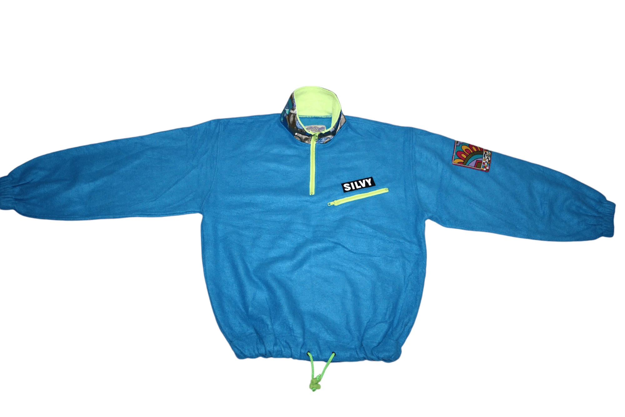 Japanese Brand VTG 80's Silvy Tricot Winter Jaspo 1/3 Zip Pullover Fleece Size US M / EU 48-50 / 2 - 4 Thumbnail