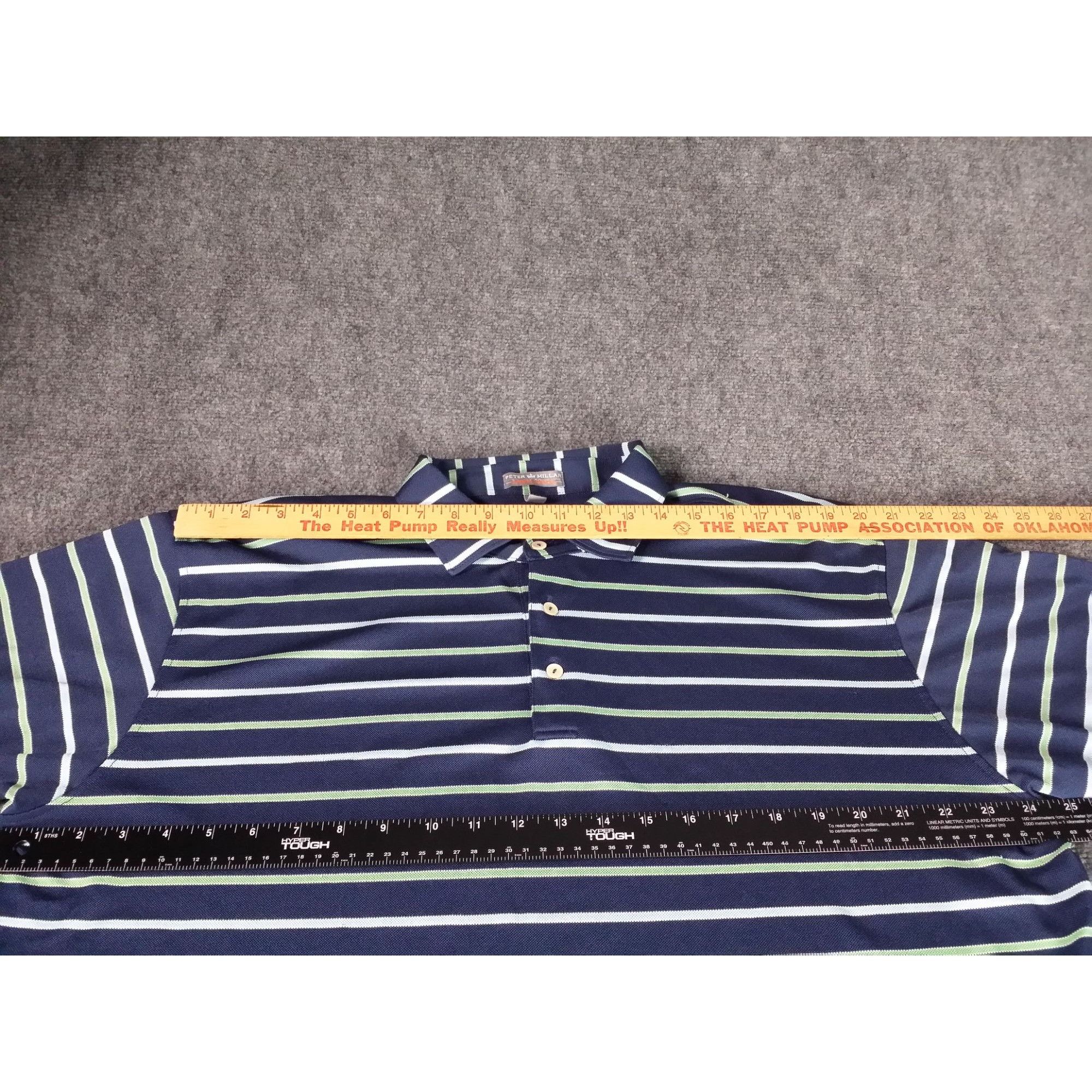 Peter Millar Peter Millar Summer Comfort Striped Golf Polo Men Sz XL Blue Size US XL / EU 56 / 4 - 5 Thumbnail