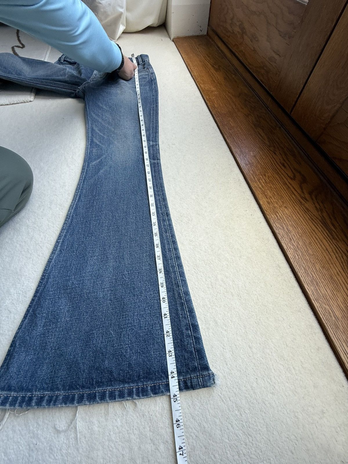 Celine SS24 Grail Celine Marco Union wash Kendrick flares jeans Size US 27 - 11 Thumbnail