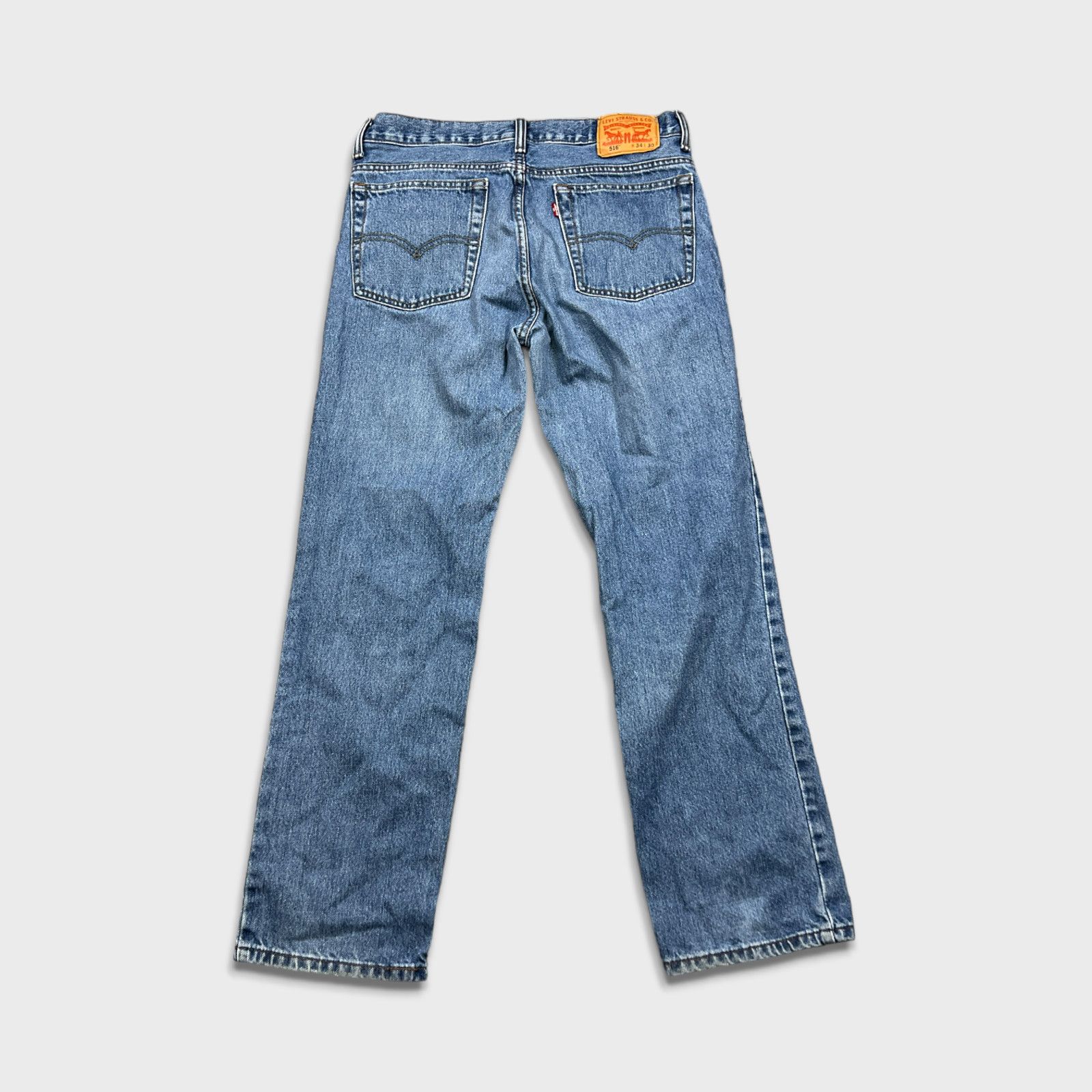 Levi's × Vintage Levi's 516 Jeans 34x30 Slim Straight Leg Light Denim Pants Size US 34 / EU 50 - 5 Thumbnail
