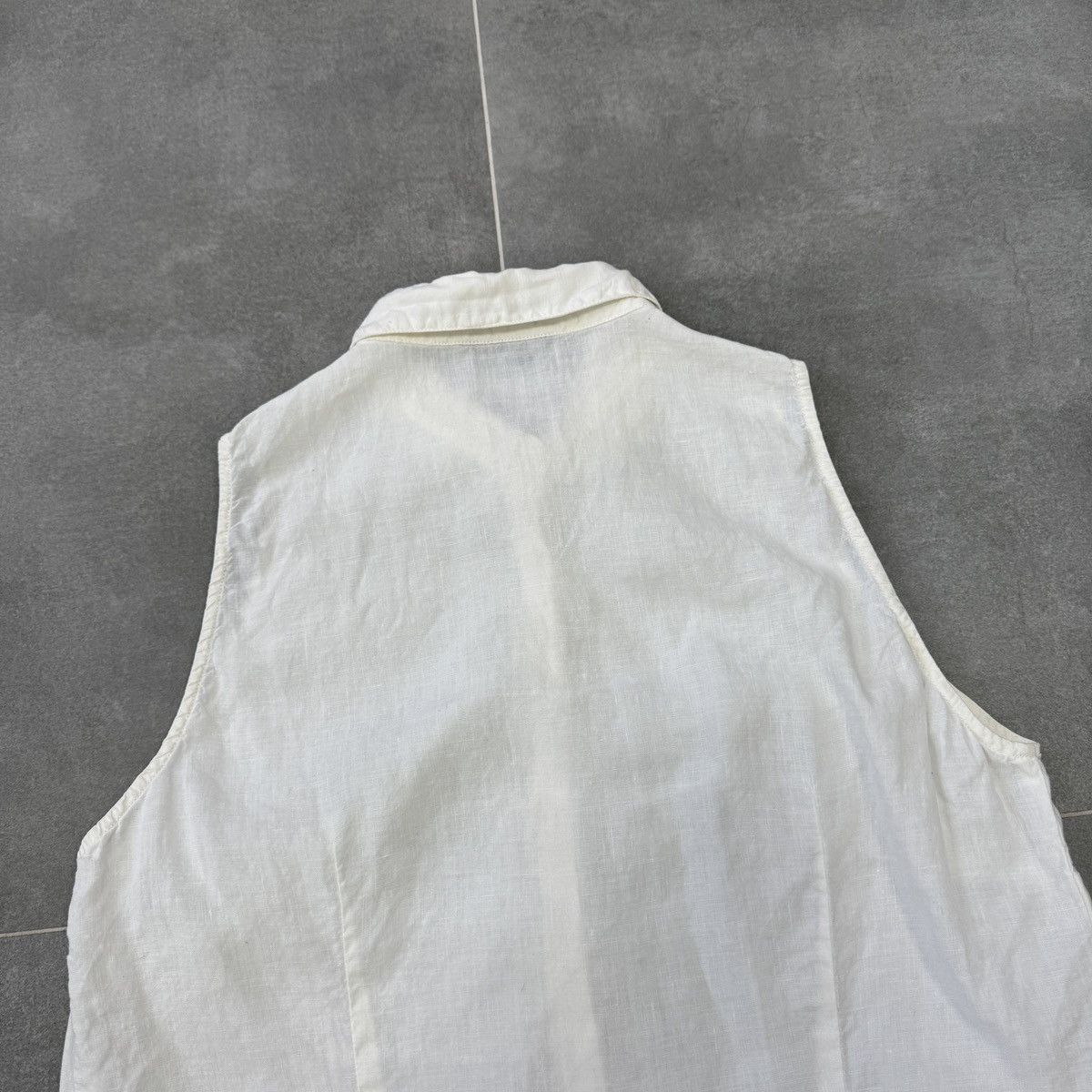 Weekend Max Mara Weekend Max Mara Women Linen Sleeveless Button Shirt Size L Size L / US 10 / IT 46 - 15 Thumbnail