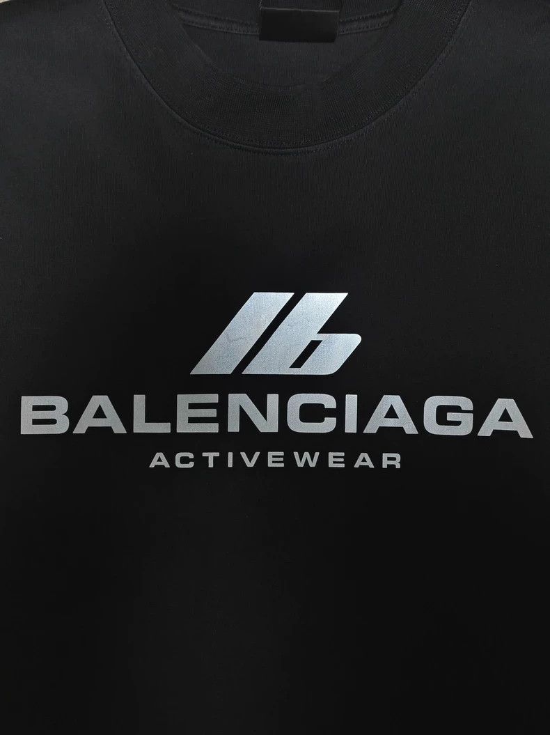 Balenciaga Balenciaga 24 FW Black Active wear Reflective Logo Short Sl Size US L / EU 52-54 / 3 - 3 Thumbnail