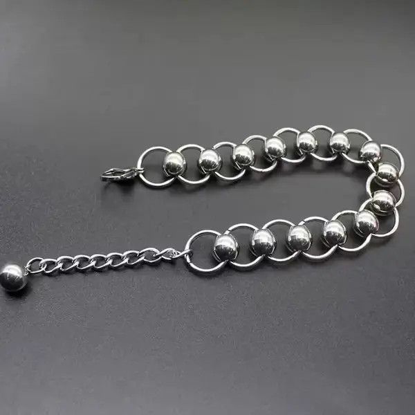 Japanese Brand Ball Chain Bracelet 2000s Chrome Y2K Punk Skater Grunge Size ONE SIZE - 2 Thumbnail