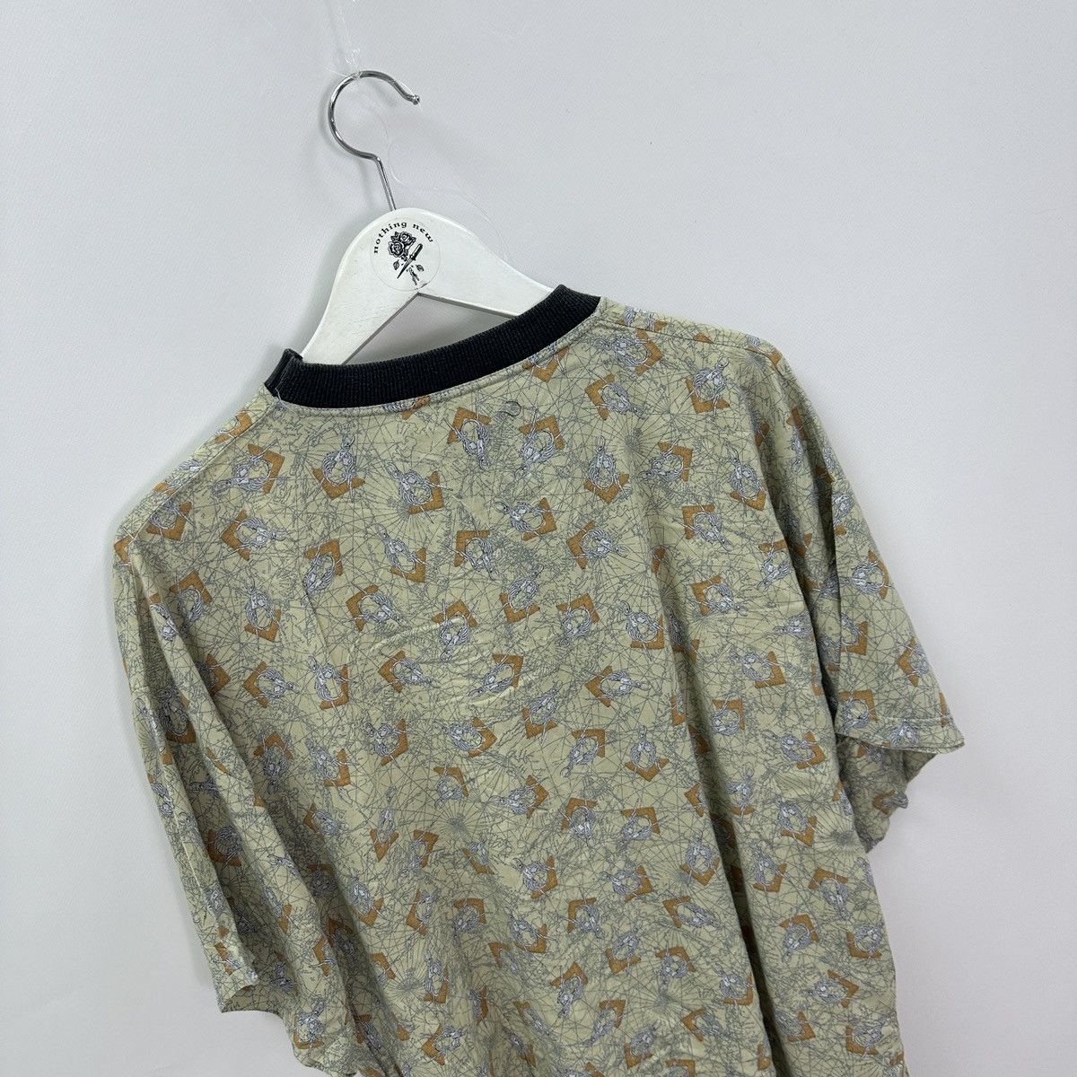 Vintage Vintage 90s Abstract basic light tee washed monogram y2k Size US L / EU 52-54 / 3 - 6 Thumbnail
