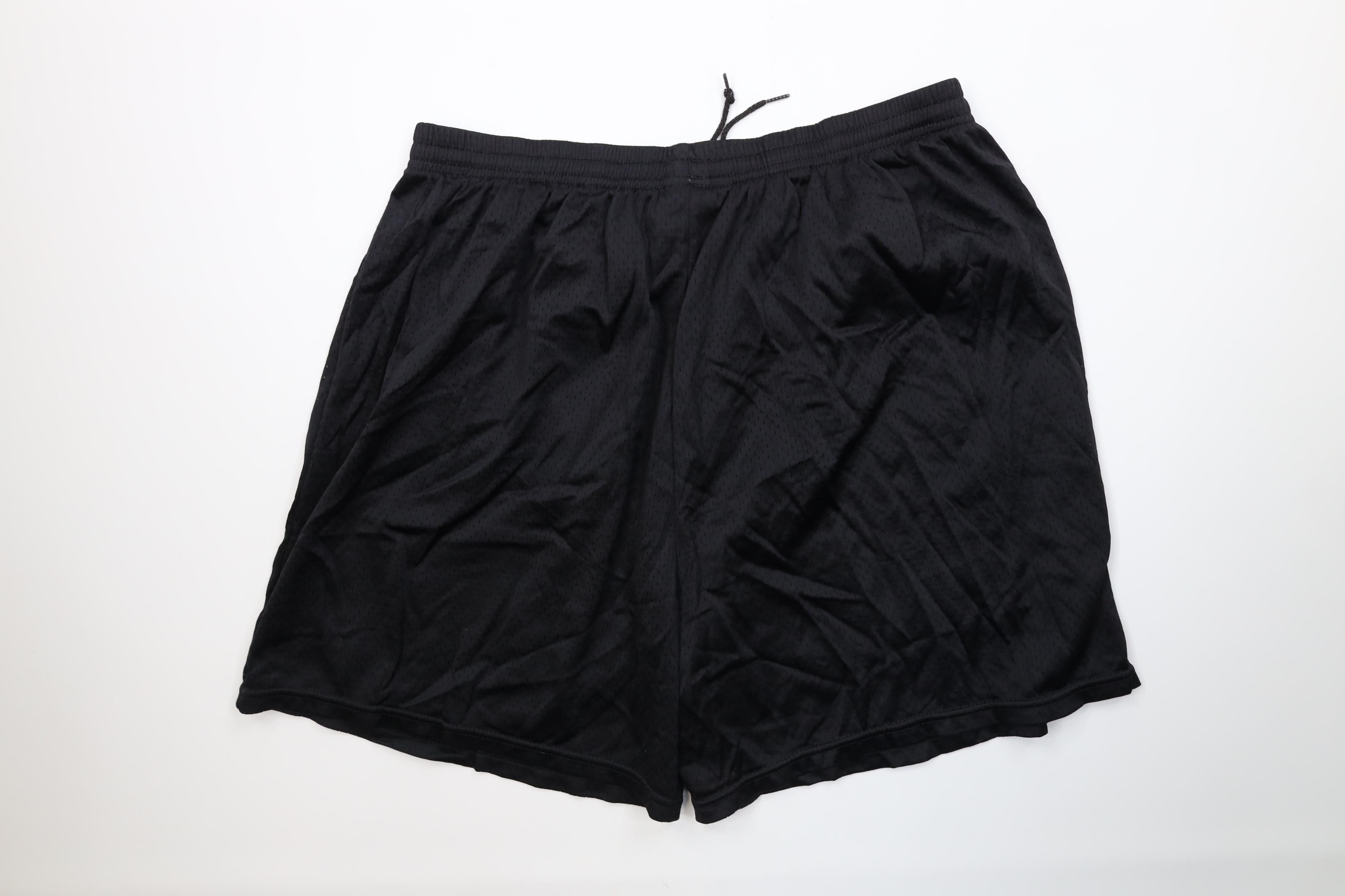Nike Vintage 90s Y2K Nike Swoosh Mesh Above Knee Shorts Black Size US 38 / EU 54 - 8 Thumbnail