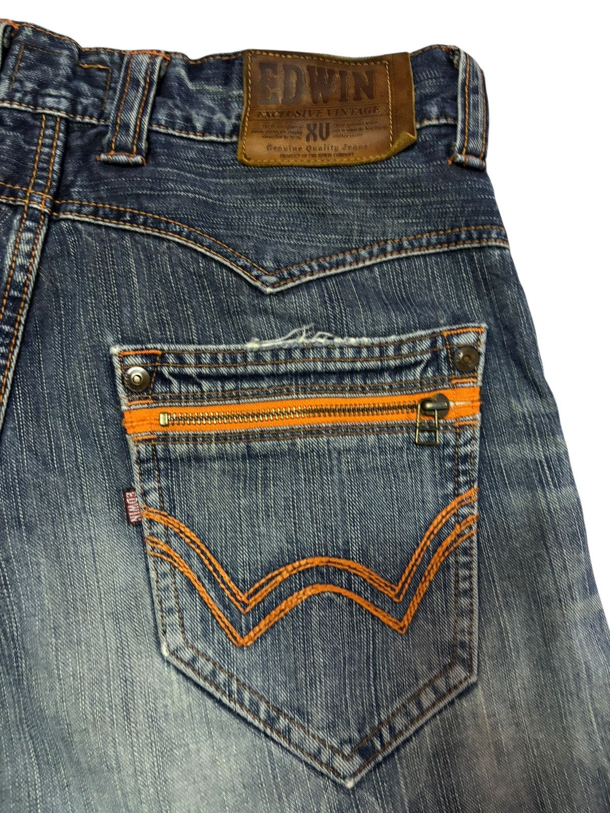 Edwin Vtg Edwin XV Japan Distressed Jeans Size US 31 - 8 Thumbnail