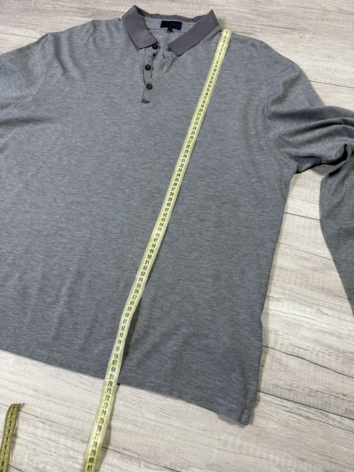 Lanvin Lanvin Long Sleeve Grosgrain Collar Polo Shirt Size US L / EU 52-54 / 3 - 8 Thumbnail