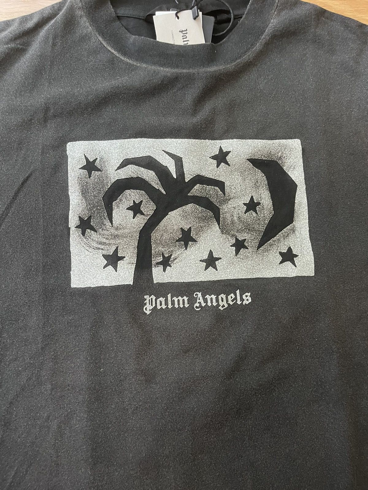 Palm Angels NWT Palm Angels Night Sky Graphic “Washed” T Shirt Size US L / EU 52-54 / 3 - 3 Thumbnail