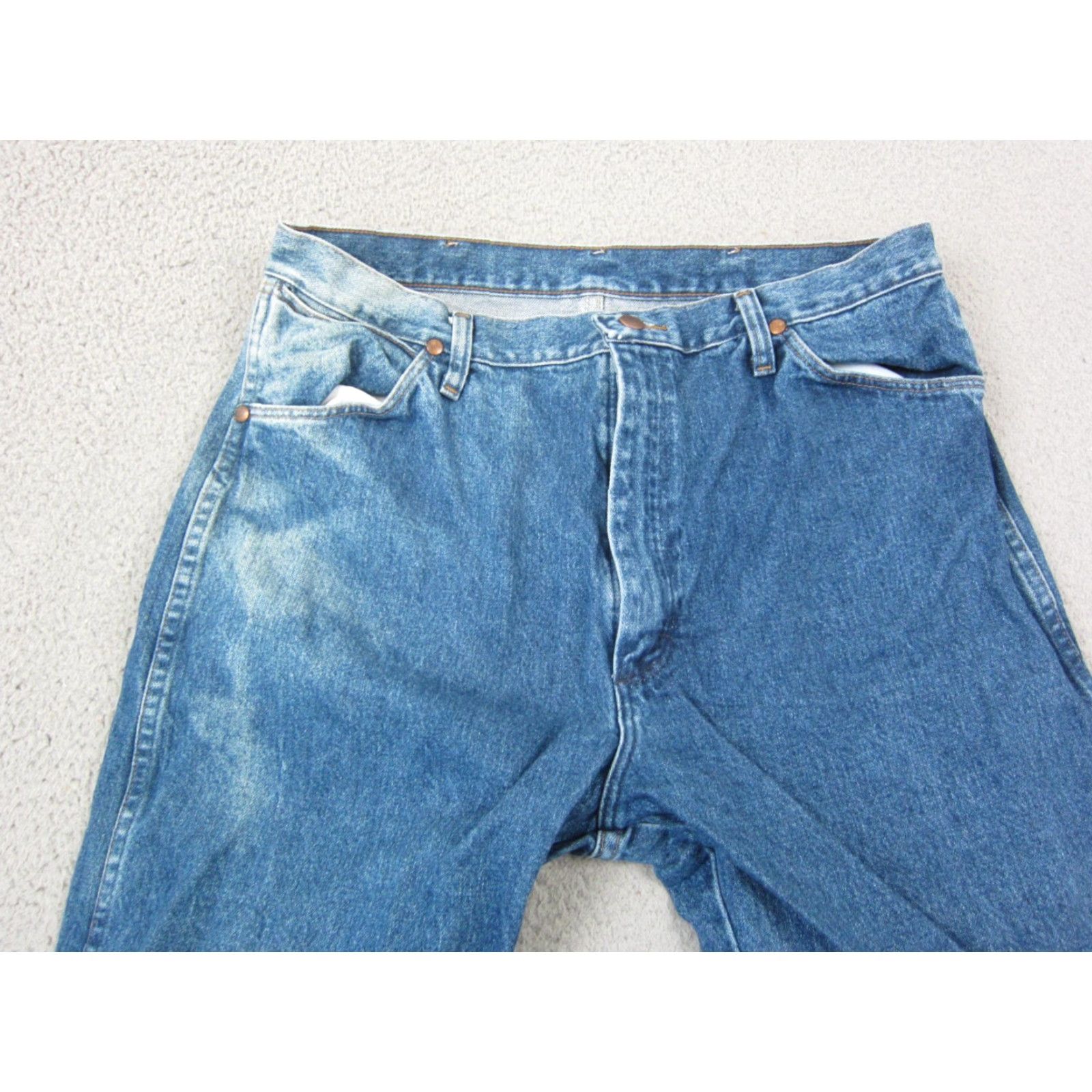 Wrangler VINTAGE Wrangler Jeans Mens 36x36 Blue Cowboy Cut Original Fit 13MWZ Denim Straight Size US 36 / EU 52 - 5 Thumbnail