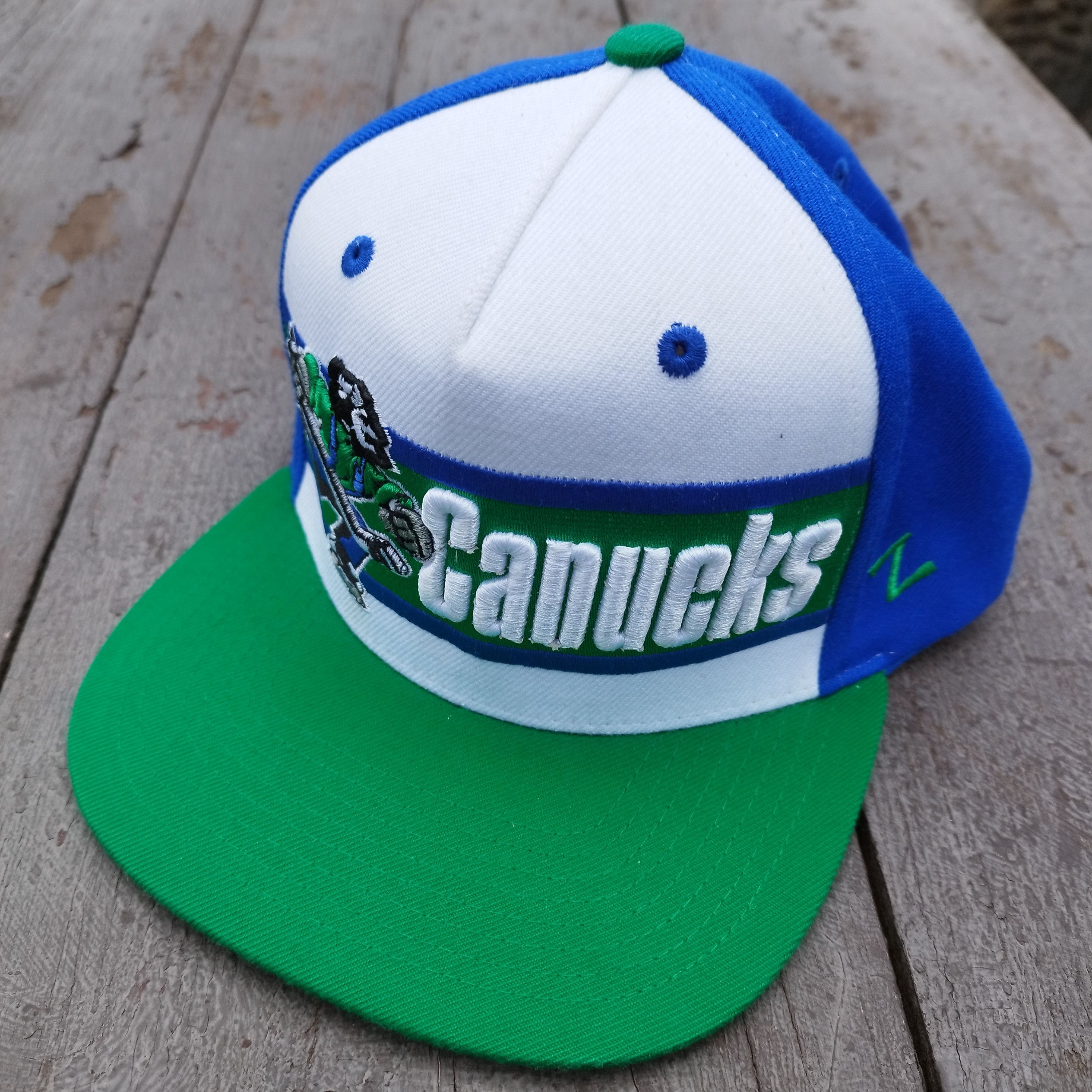 Zephyr Vintage Vancouver Canucks Zephyr Snapback Hat NHL Wool Blend Size ONE SIZE - 1 Thumbnail