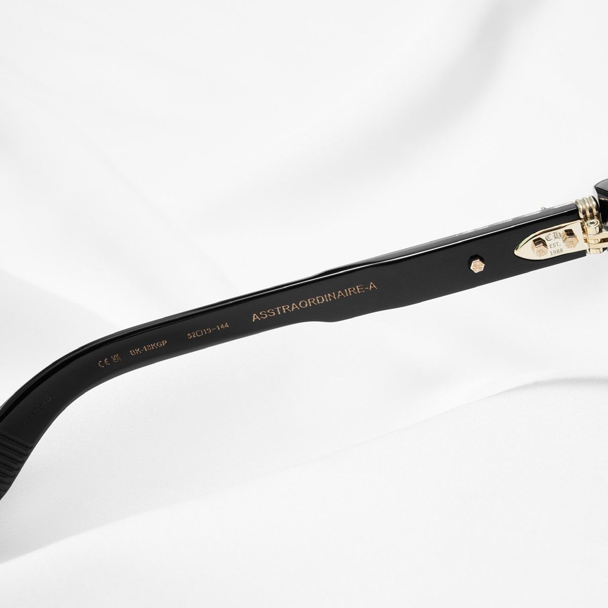 Chrome Hearts CHROME HEARTS ASSTRAORDINAIRE - A BLACK - 18K GOLD PLATED GLASSES Size ONE SIZE - 5 Thumbnail