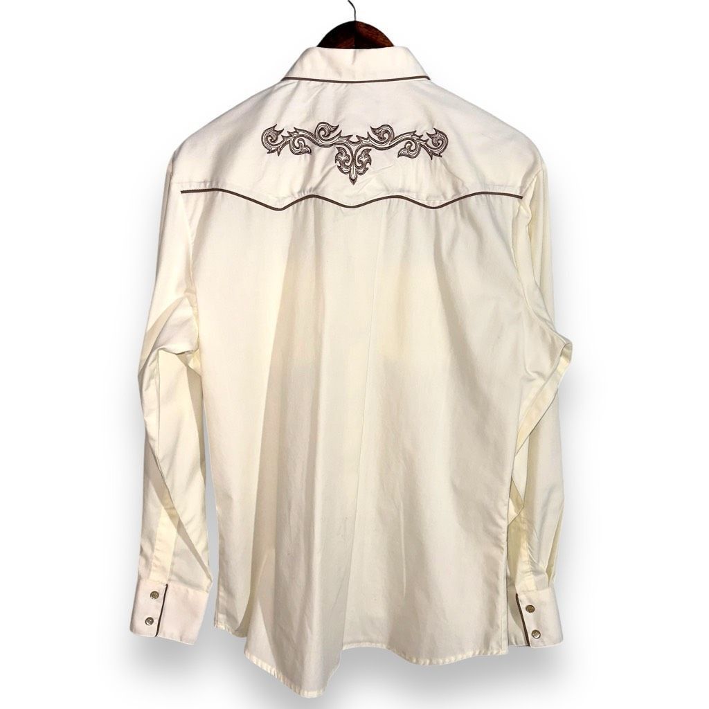 Vintage Patroncito USA Off-White Pearl Snap Cowboy Western Shirt Siz Size US M / EU 48-50 / 2 - 12 Thumbnail