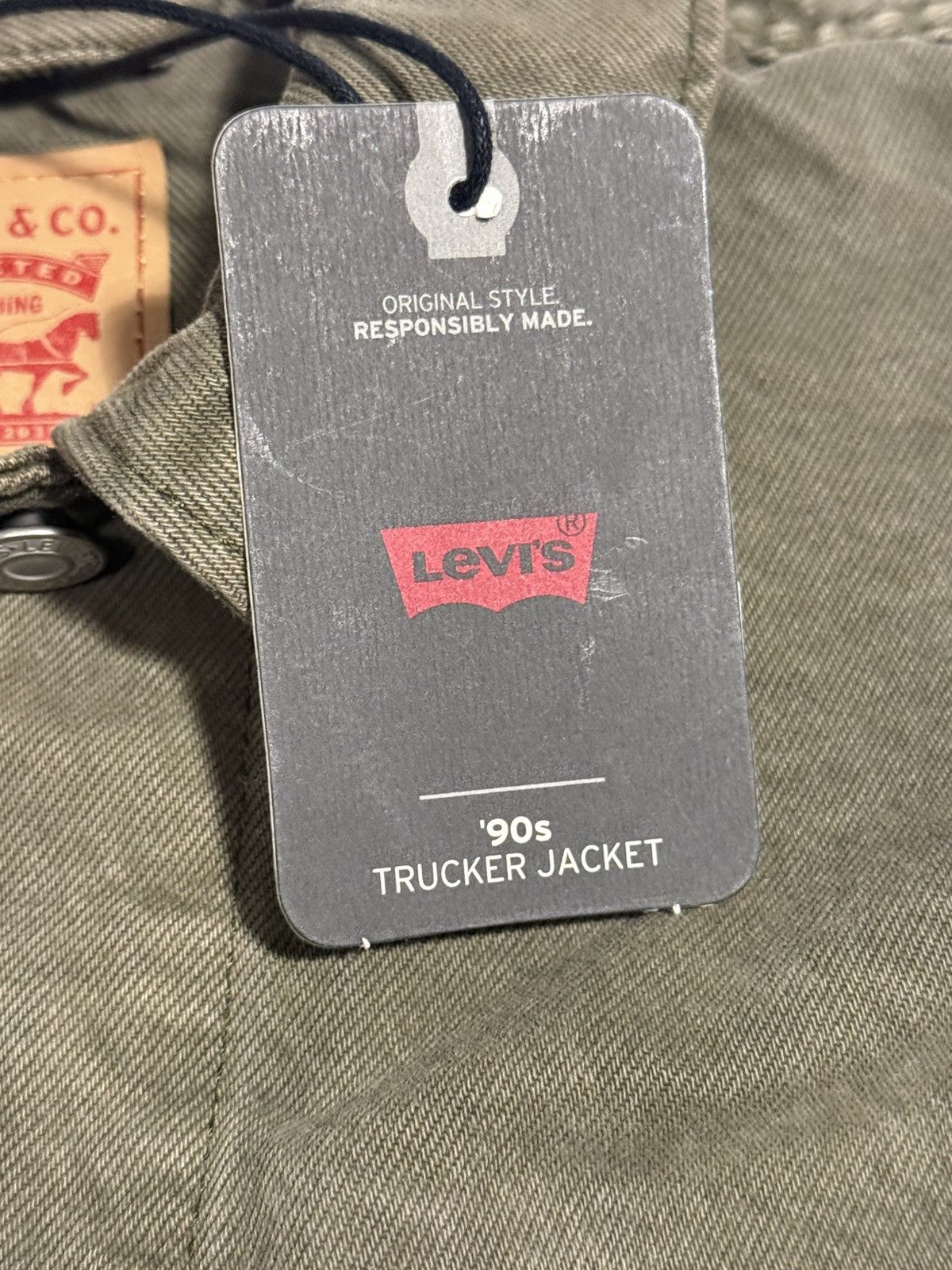 Levi's New Green Denim Jacket Levi’s Size S / US 4 / IT 40 - 4 Thumbnail