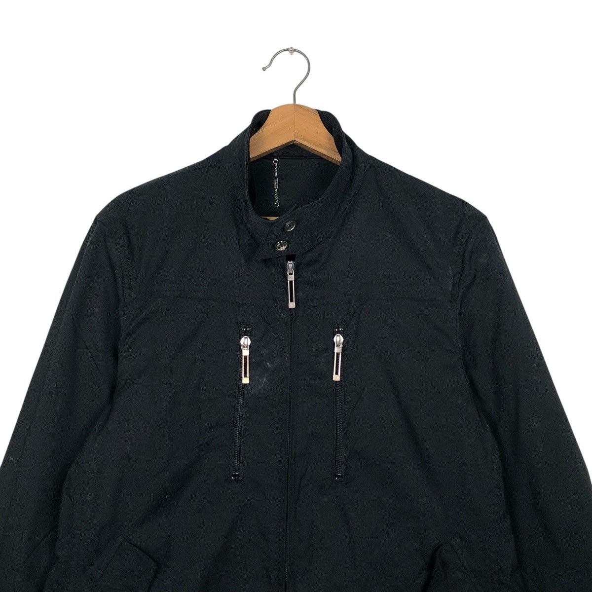 Japanese Brand 📌Rich Black Chore Biker Jacket Junmen Blackine Ginza Japan Size US L / EU 52-54 / 3 - 4 Thumbnail