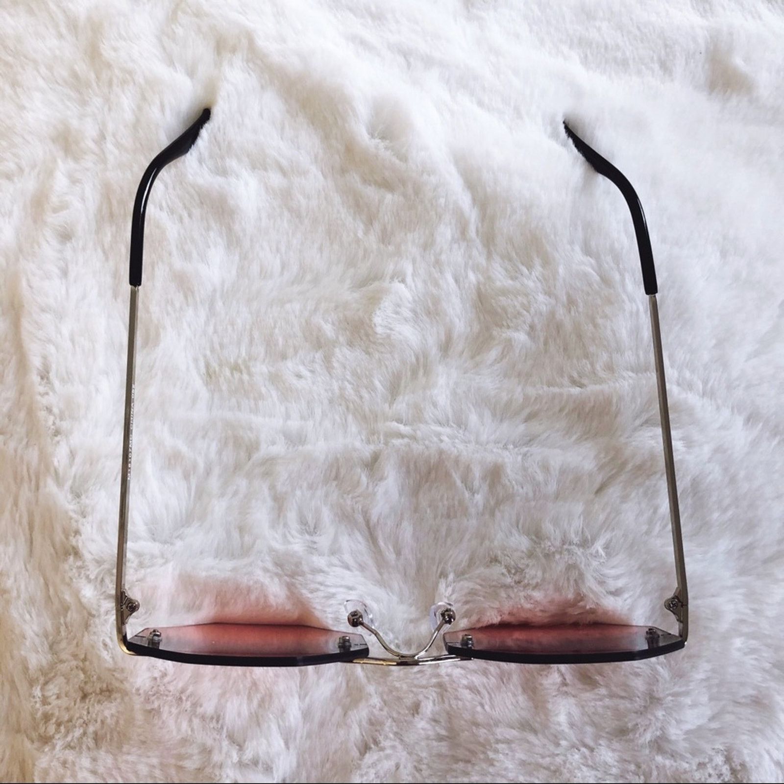 Other Alaiya Blue & Pink Octogonal Ombre Sunglasses Size ONE SIZE - 4 Thumbnail