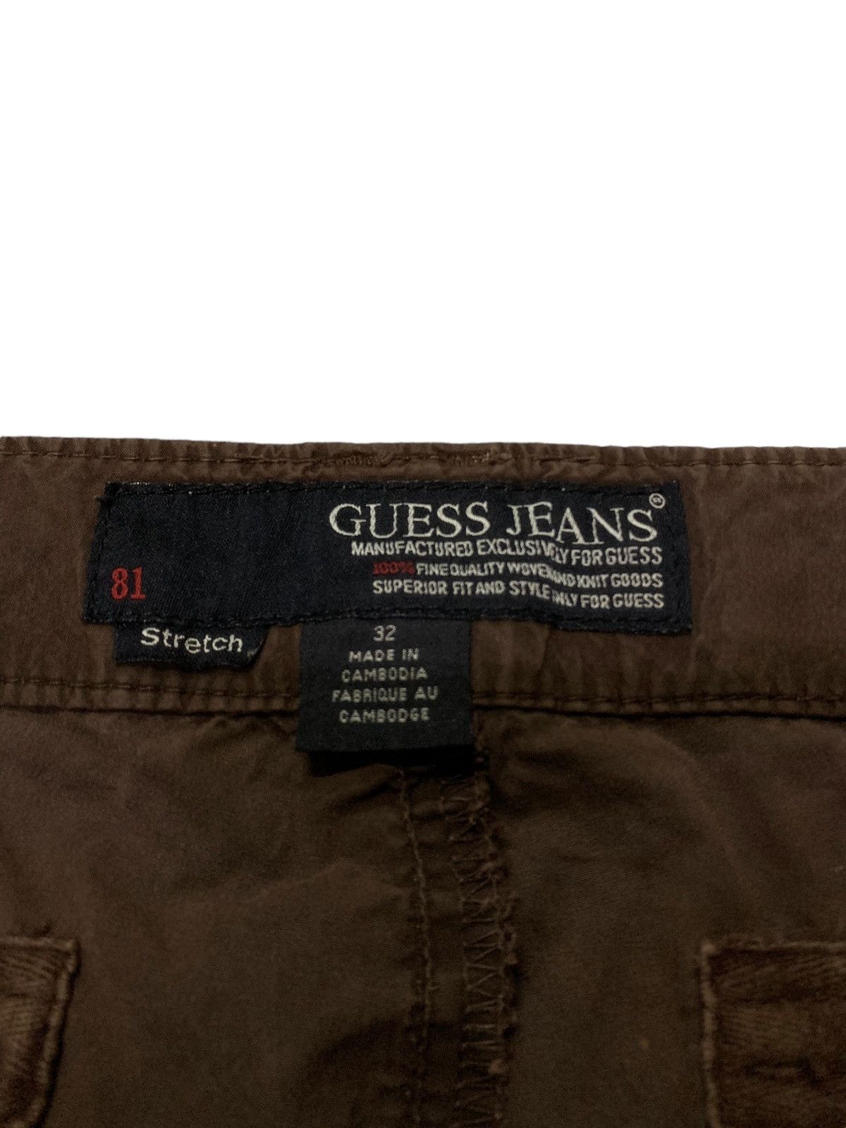 Guess × Vintage Vintage Guess Flared Brown Cargo Pants Size US 33 - 16 Thumbnail