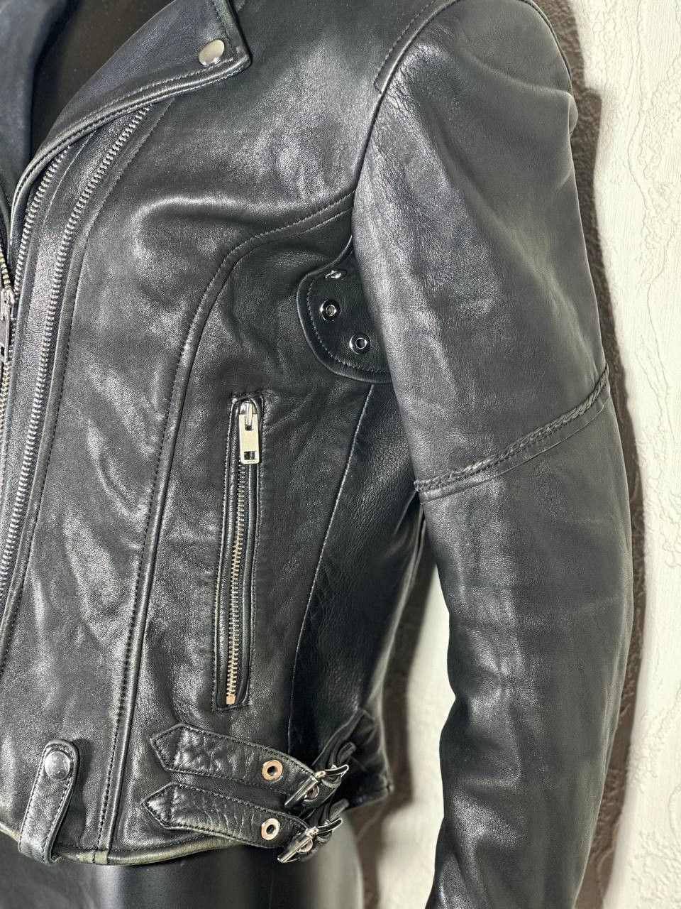 Diesel Diesel Leather L-Sinya-A Biker Jacket with Studs, size L Size L / US 10 / IT 46 - 4 Thumbnail