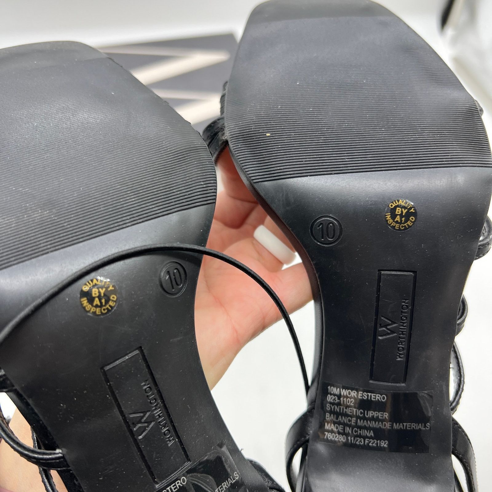 Other Worthington Women Shoes Estero Black Heeled Sandals Size 10M Size US 10 / IT 40 - 7 Thumbnail