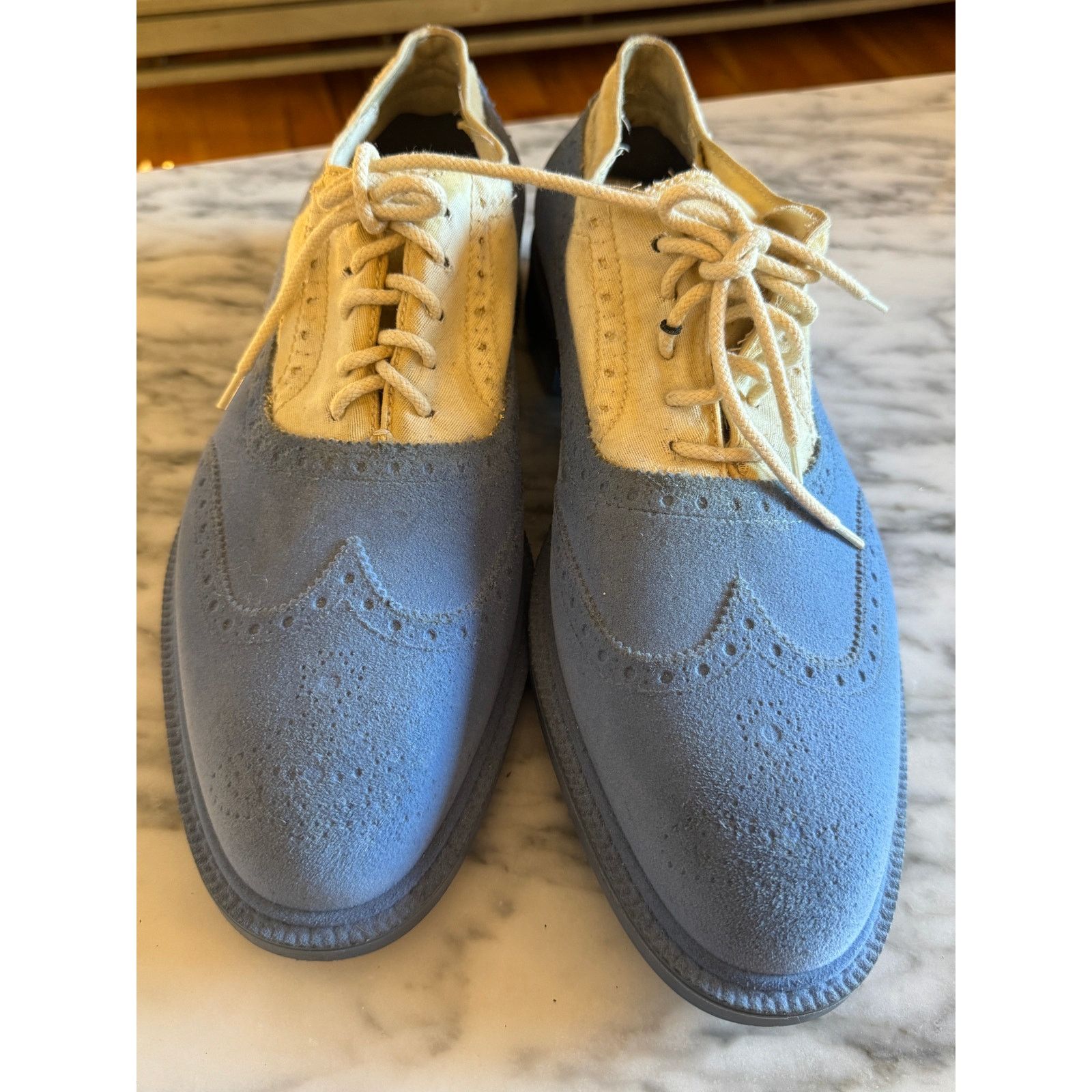 Vivienne Westwood Vivienne Westwood Baby Blue Suede Brogues Size US 12 / EU 45 - 2 Thumbnail