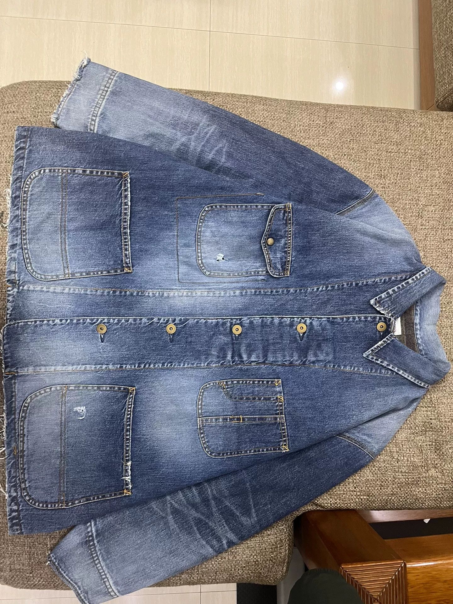 Japanese Brand KAMIYA 23AW Denim Coverall Jacket Size US M / EU 48-50 / 2 - 1 Thumbnail