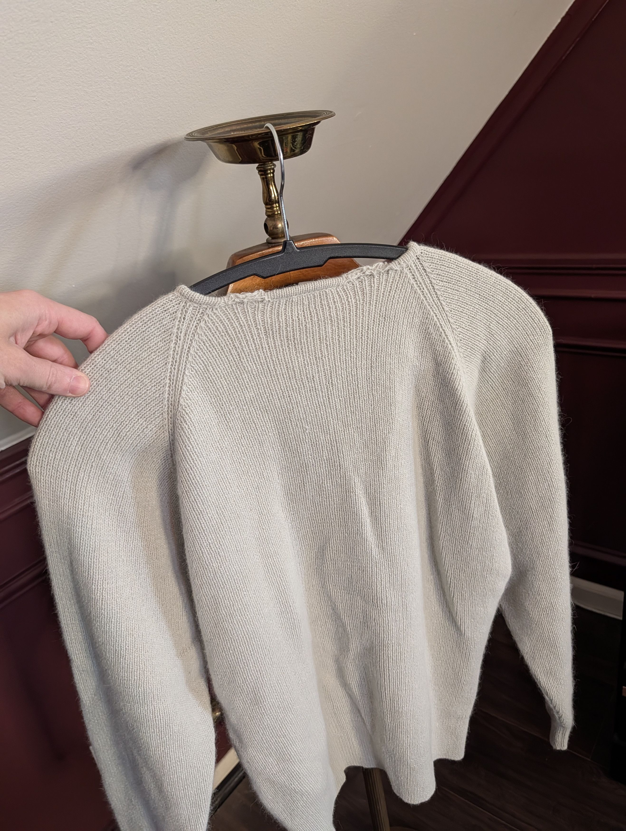 Les Copains VTG angora wool knit lt. Green cardigan sweater 2/M Size M / US 6-8 / IT 42-44 - 8 Thumbnail