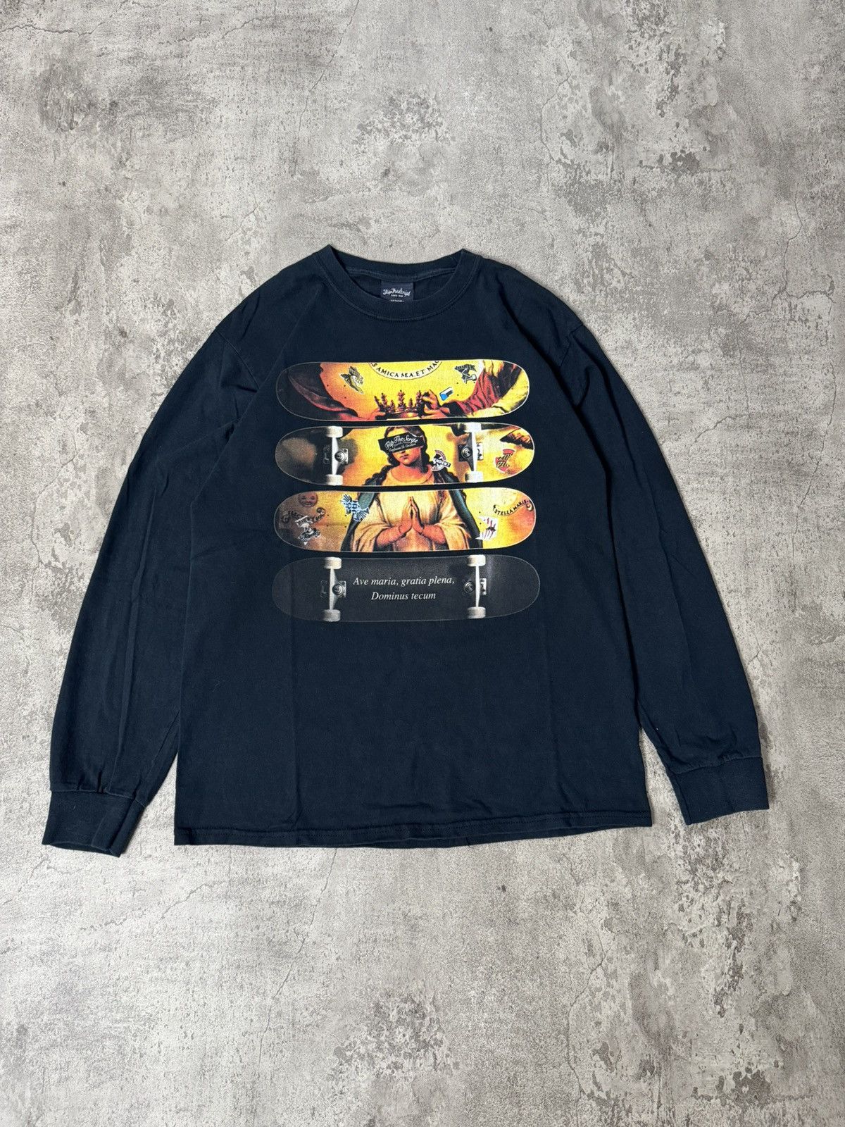 Flip Skateboards FLIP THE SCRIPT SKATEBOARD AVE MARIA GRATIA PLENA T-SHIRT Size US M / EU 48-50 / 2 - 1 Thumbnail