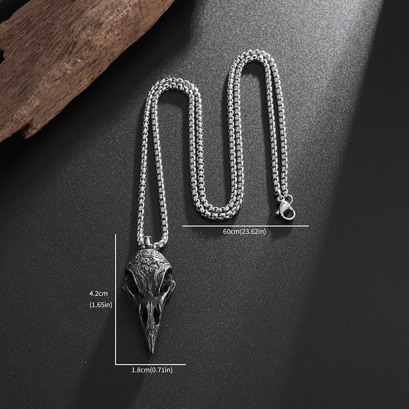 Japanese Brand Crow Skull Pendant Necklace Size ONE SIZE - 5 Thumbnail