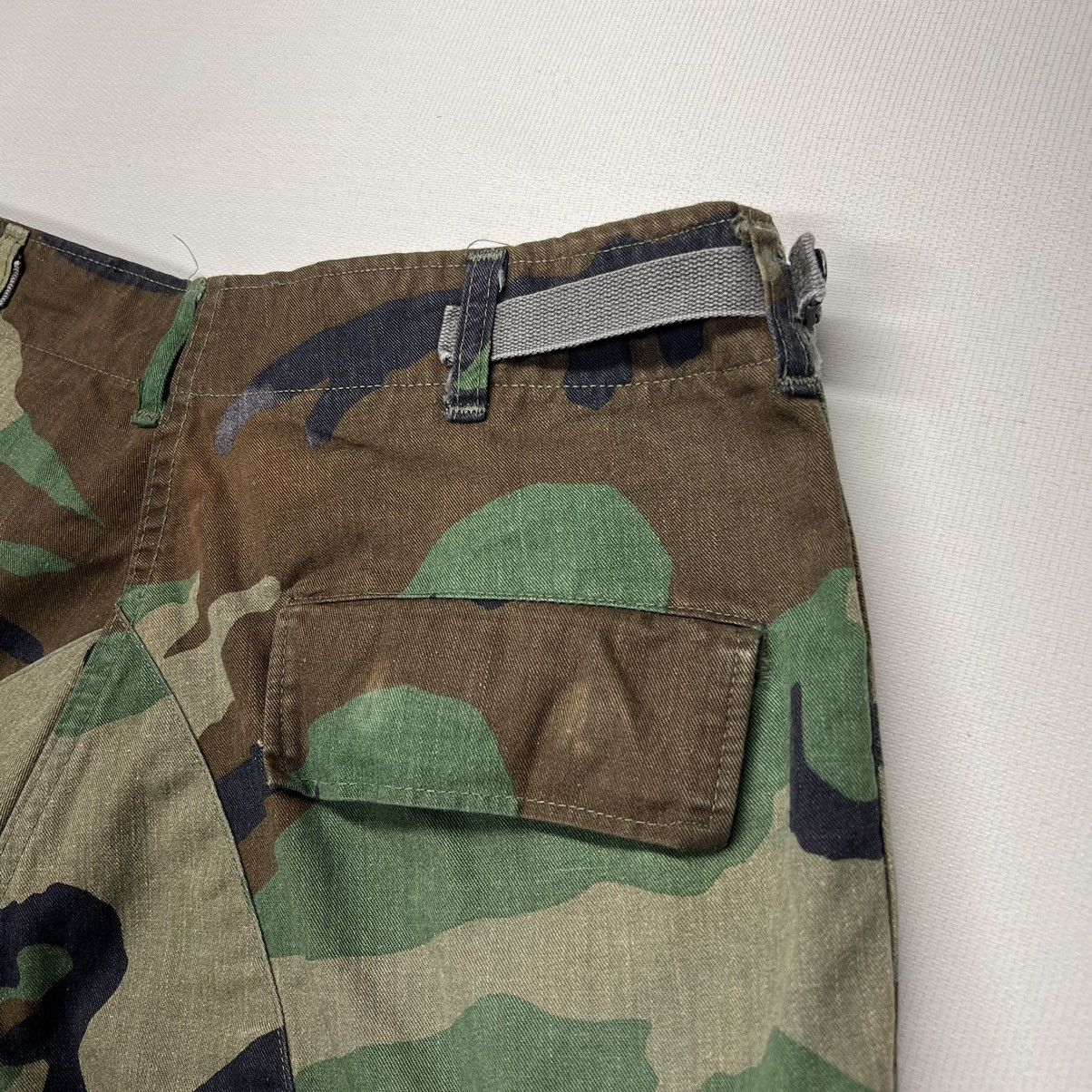 Vintage Military Pants Green Camo Cargo Woodland US Army Baggy Size US 28 / EU 44 - 12 Thumbnail