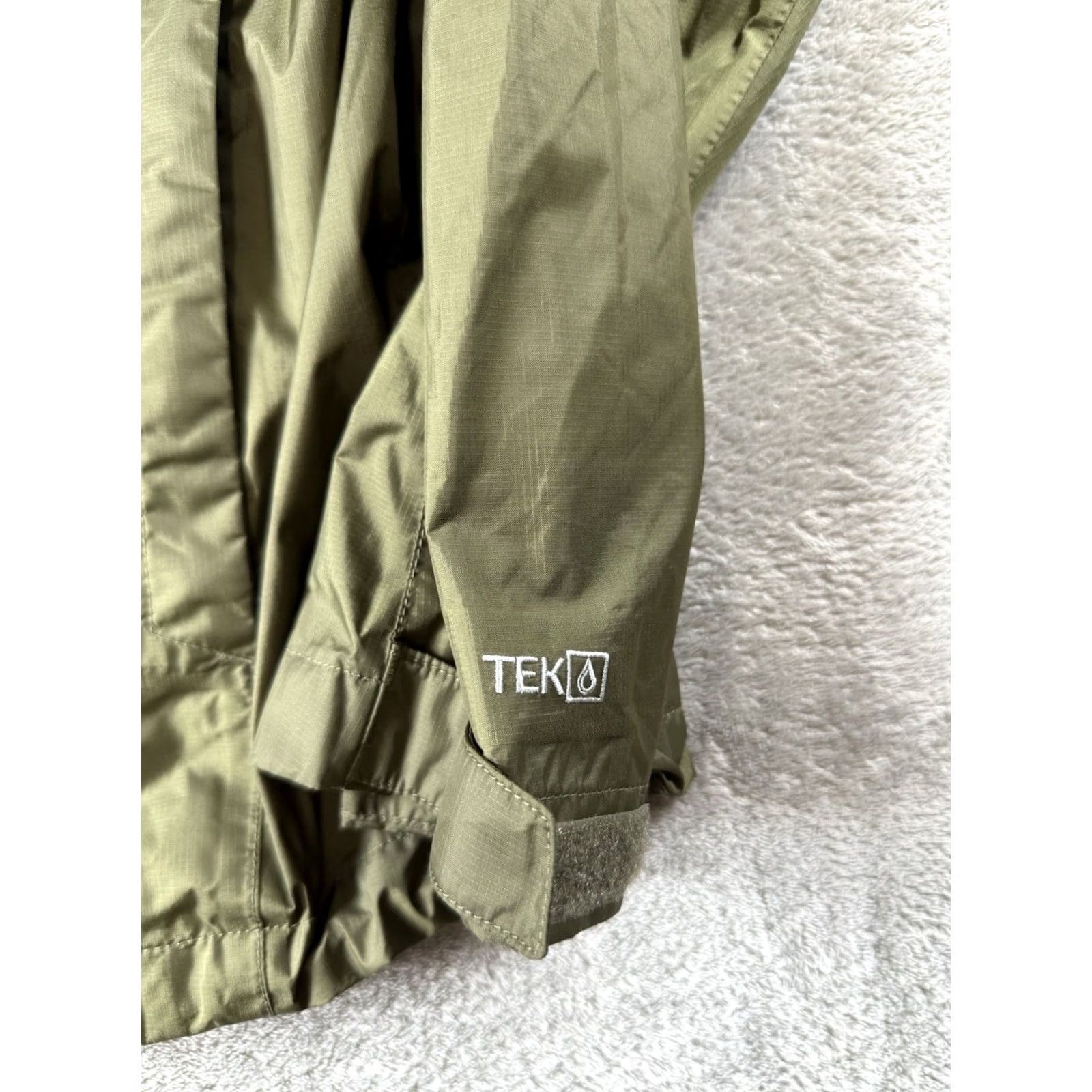 Vintage LL Bean Olive/Navy Mens Large Zip-Up Hooded Jacket Tek Windbreaker Trail Jacket Size US L / EU 52-54 / 3 - 6 Thumbnail